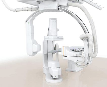 Image: The Infinix VF-i/BP, designed for optimal patient imaging coverage (Photo courtesy of Toshiba Medical Systems).